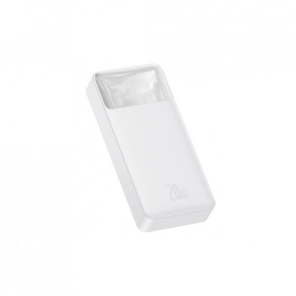 Батарея універсальна Baseus Bipow 20000mAh, PD/20W, QC3.0/USB-C, 2*USB-A/3A(max.), white (PPDML-M02) (170708)