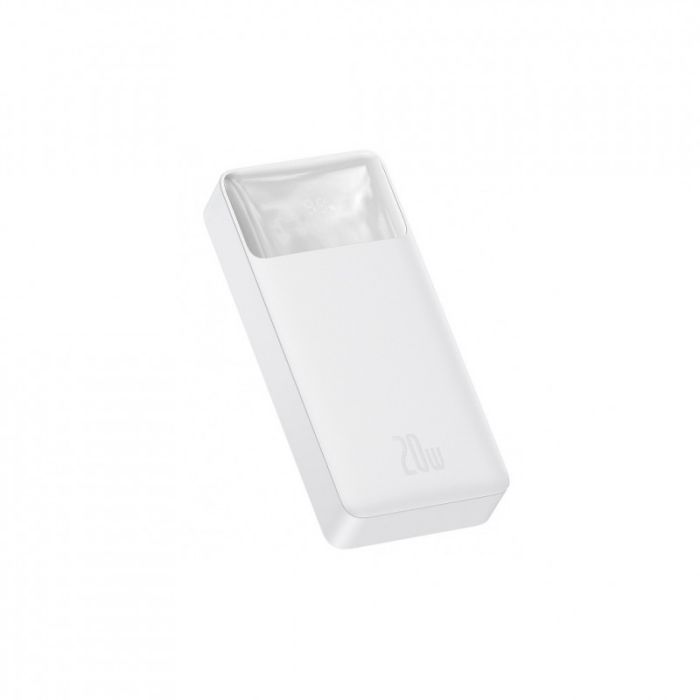 Батарея універсальна Baseus Bipow 20000mAh, PD/20W, QC3.0/USB-C, 2*USB-A/3A(max.), white (PPDML-M02) (170708)