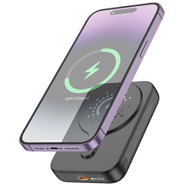 Hoco J117A MagSafe Wireless Powebank для Apple iPhone Esteem PD20W з БЗП 10 000 mAh Black