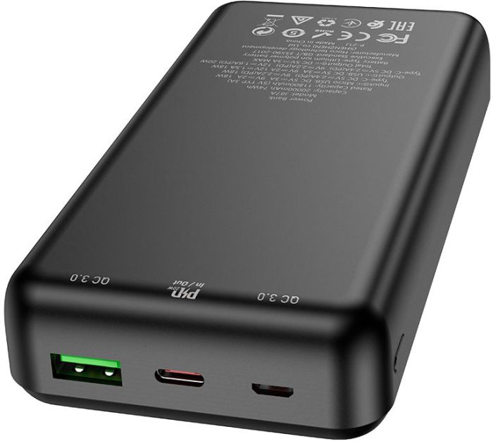 Hoco J87A Tacker PD20W+QC3.0 20000 mAh Black