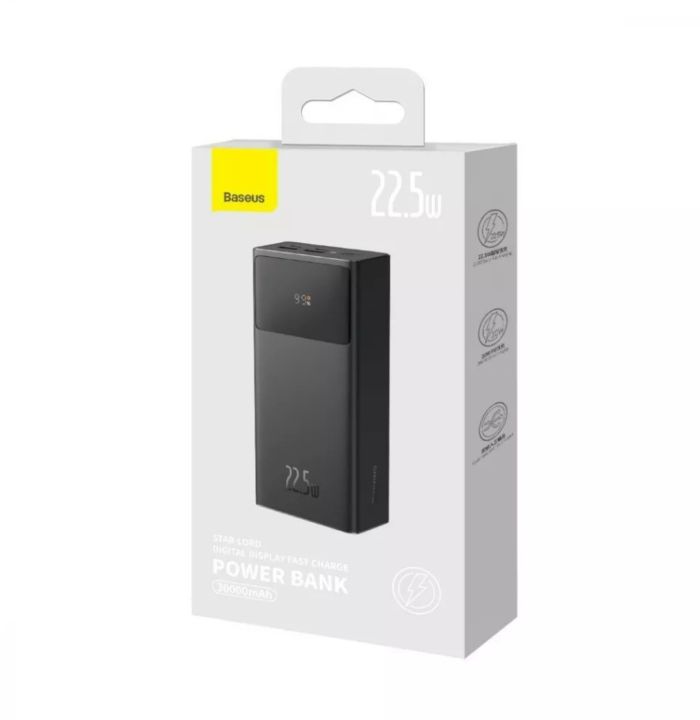 Baseus Star Lord Display 22.5Вт 30000 mAh black