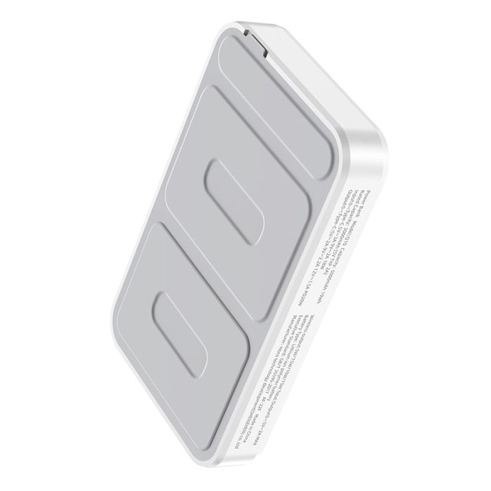 Hoco Transparent discovery edition magnetic fast charge Q10 5000 mAh |Type-C, 3A/20W, QC/PD| white