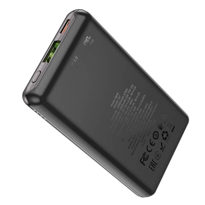 Hoco Q7 10000mAhод USB Type-C 3A Чорний