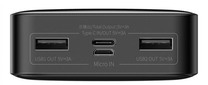 Baseus 20000 Baseus Bipow Digital Display Overseas Edition 20000 mAh 15W Black (PPBD050101)