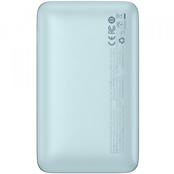 Baseus PPBD030003 Bipow Pro 20000 mAh 22.5W 2хUSB-A QC3.0 Li-pol blue