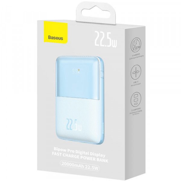 Baseus PPBD030003 Bipow Pro 20000 mAh 22.5W 2хUSB-A QC3.0 Li-pol blue
