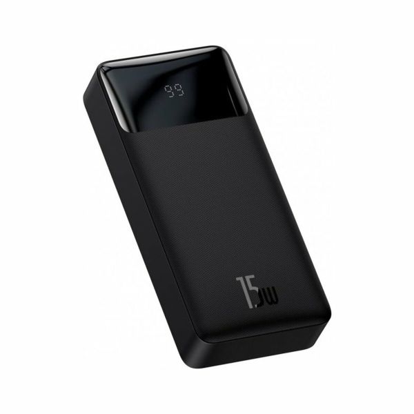 Baseus Bipow Digital Display PowerBank 20000 mAh Type-C + 2xUSB + Micro USB 15W Black (PPBD050101)