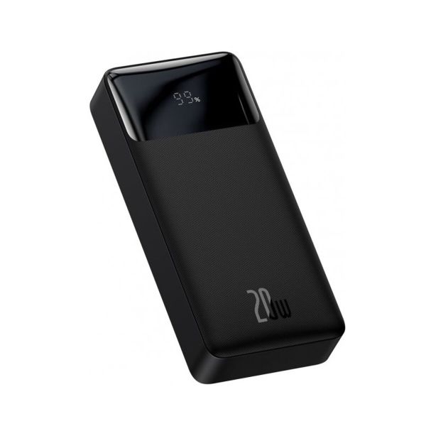 Baseus Bipow Digital Display PowerBank 20000 mAh Type-C + 2xUSB + Micro USB 20W Black (PPBD050501)