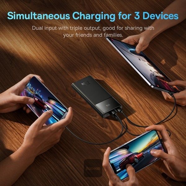 Baseus Star-Lord Digital Display 22.5W 20000 mAh PD, QC Чорний