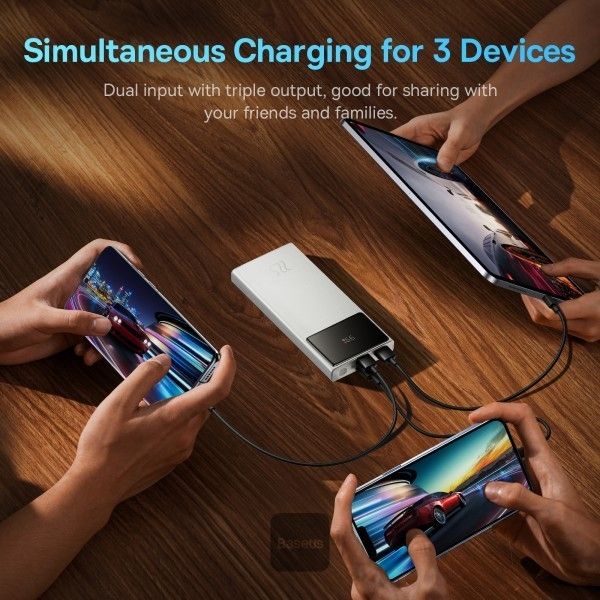 Baseus Star-Lord Digital Display 22.5W 20000 mAh PD, QC Білий
