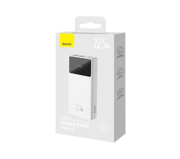 Baseus Star-Lord Digital Display 22.5W 20000 mAh PD, QC Білий