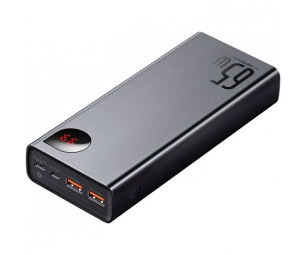 Baseus Adaman Metal Digital Display 20000 mAh 65W 6A з технологією QC3.0 + PD3.0 2USB + Type-C + Кабель USB to Type-C Чорний