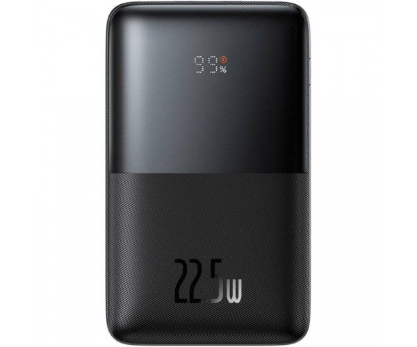 Baseus Bipow Pro 20000 mAh 22.5W, 2хUSB-A QC3.0, In USB-C Li-pol, Display + Cable, black