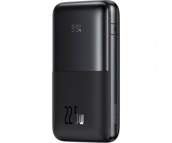 Baseus Bipow Pro 20000 mAh 22.5W, 2хUSB-A QC3.0, In USB-C Li-pol, Display + Cable, black