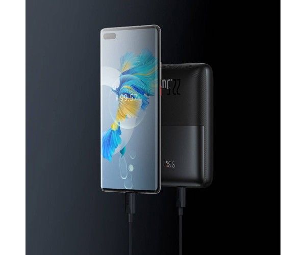 Baseus Bipow Pro 20000 mAh 22.5W, 2хUSB-A QC3.0, In USB-C Li-pol, Display + Cable, black