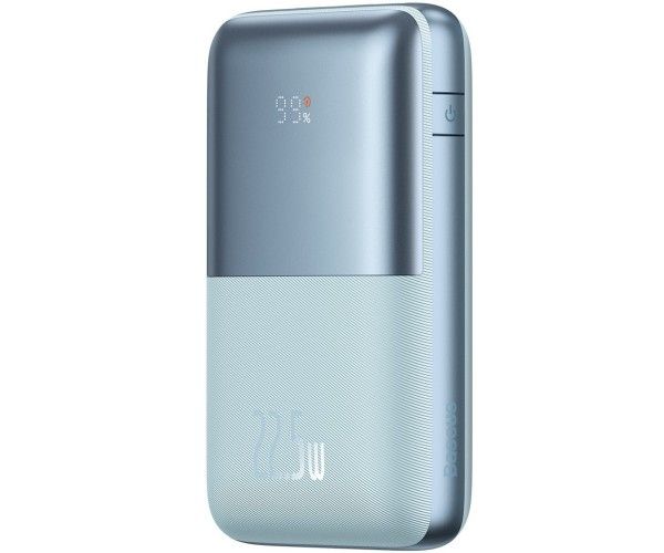 Baseus Bipow Pro 20000 mAh 22.5W, 2хUSB-A QC3.0, In USB-C Li-pol, Display + Cable, blue