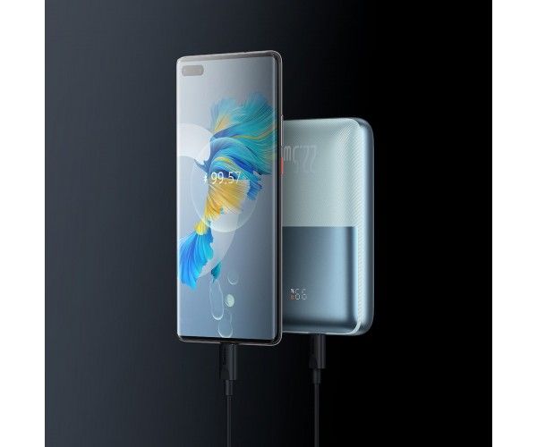 Baseus Bipow Pro 20000 mAh 22.5W, 2хUSB-A QC3.0, In USB-C Li-pol, Display + Cable, blue