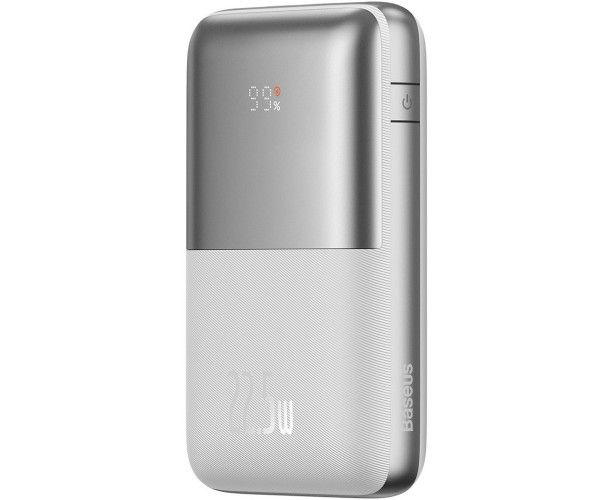 Baseus Bipow Pro 20000 mAh 22.5W, 2хUSB-A QC3.0, In USB-C Li-pol, Display + Cable, white