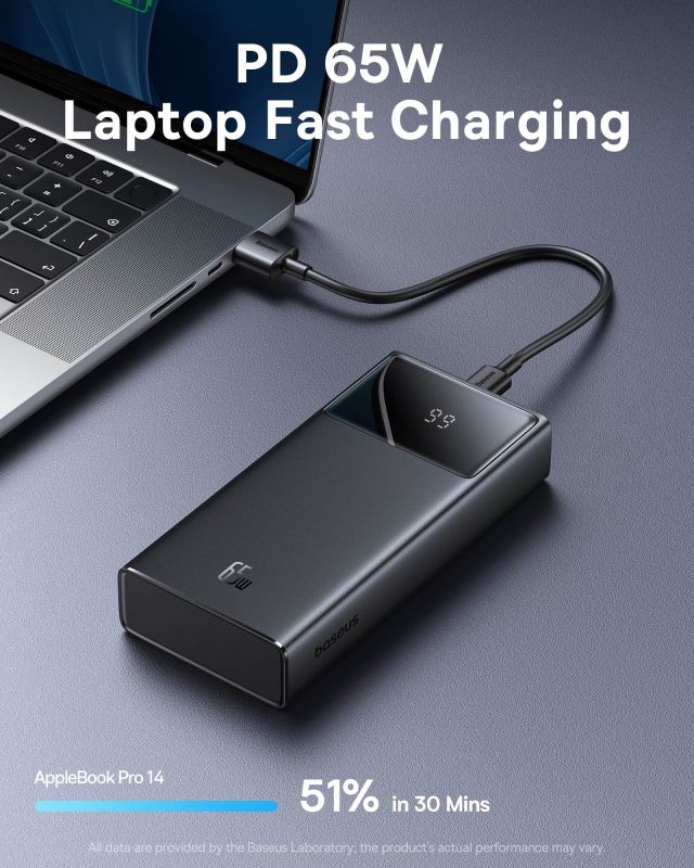 Baseus 65W 20000 mAh Star-Lord Display 2024 Edition для MacBook/iPad/iPhone/Xiaomi/ Samsung/Huawei/Lenovo