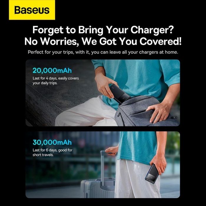 Baseus Star-Lord Digital Display 30000 mAh USB/Type-C, PD/QC, 22.5W/3A