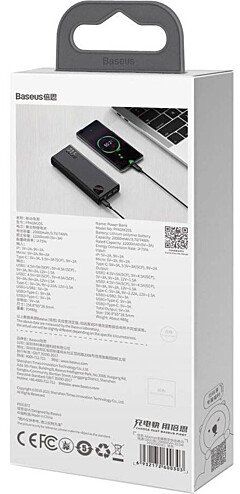 Baseus Adaman Metal 20000 mAh, PD 22.5W, USB-C, 2xUSB-A QC 3.0, Lightning