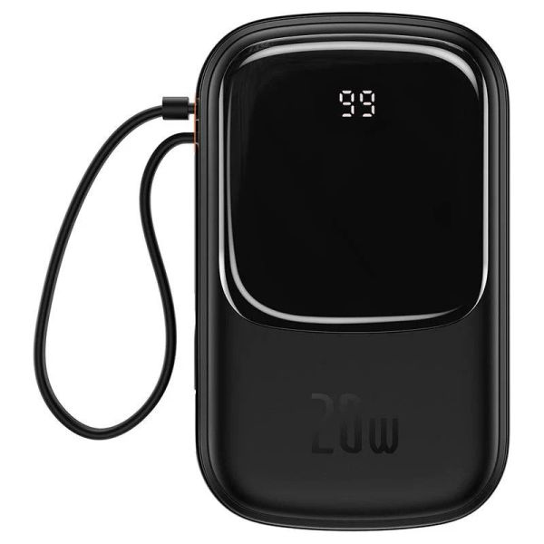Power bank Baseus Qpow Pro Digital Display Fast Charge 20000mAh 20W iP Edition Black Type-C 3A 0.3m Black PPQD060201