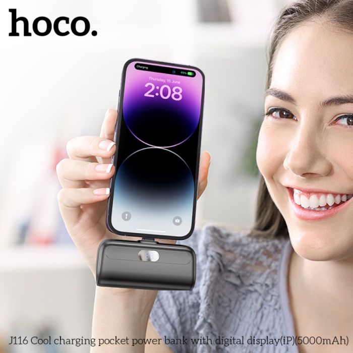 Портативний акумулятор Hoco J116 Cool 5000mAh Lightning Чорний