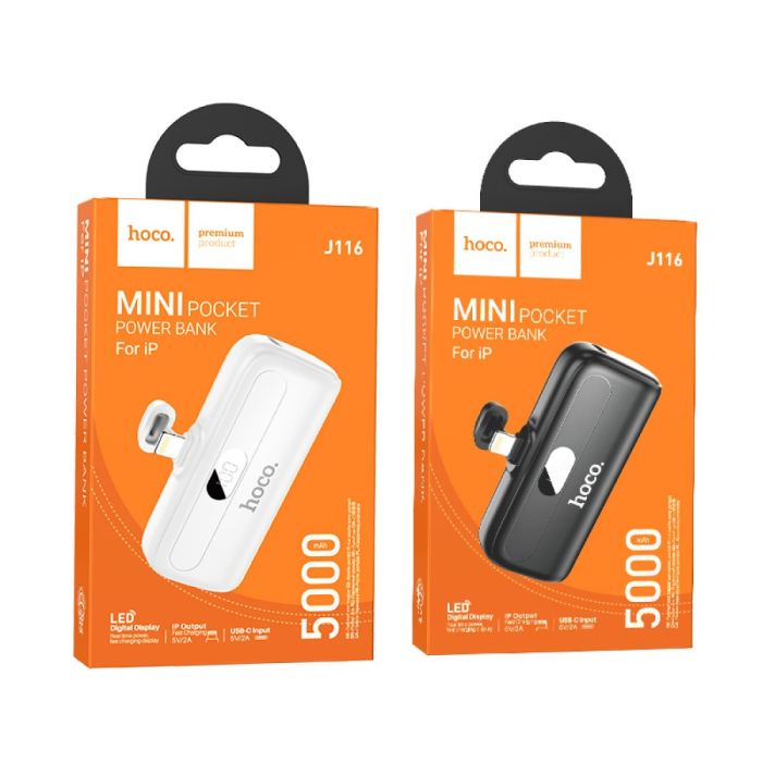 Портативний акумулятор Hoco J116 Cool 5000mAh Lightning Чорний