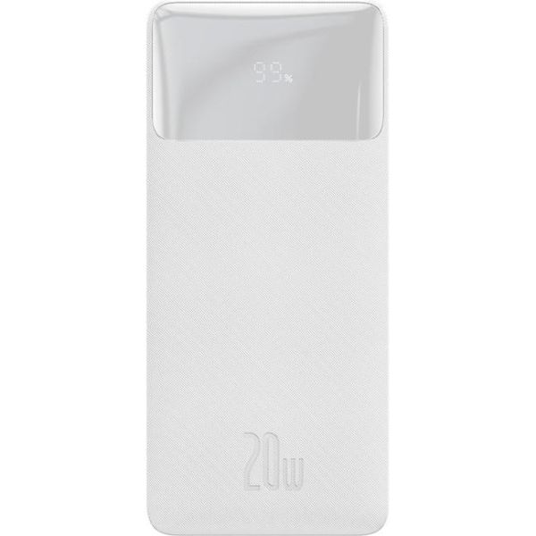 Повербанк BASEUS Bipow Digital Display Power Bank 20W 20000mAh White (PPDML-M02) (1283126558771)