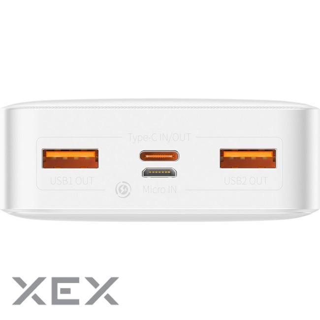 Baseus Bipow Digital Display 20W 20000 mAh White (PPDML-M02) (1283126558771)