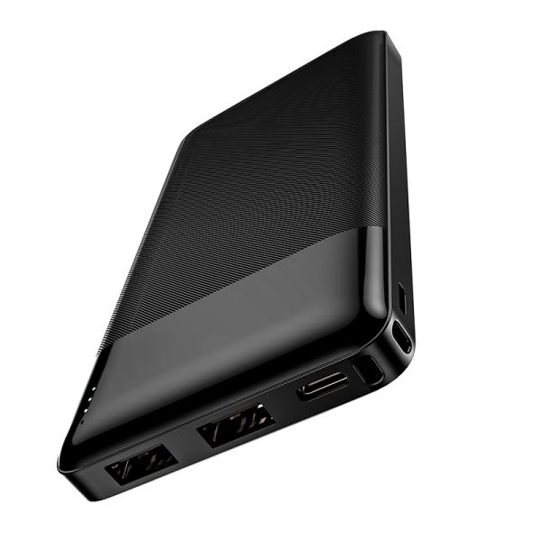 Hoco J72 Easy travel 10000 mAh 2USB/1Type-C Чорний пластик 10 Вт