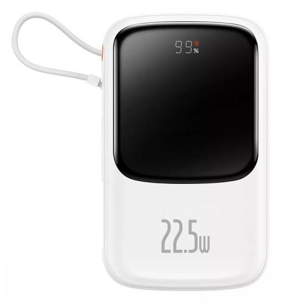 Baseus Qpow Pro 22.5W 10000 mAh (With Type-C Cable) White PPQD020102
