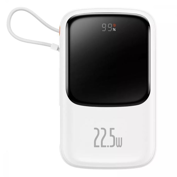 Baseus Qpow Pro 22.5W 10000 mAh (With Type-C Cable) White PPQD020102
