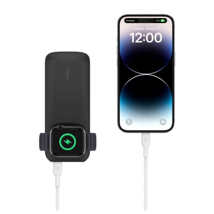 Belkin BoostCharge Pro 10000 mAh 20W with Fast Wireless Charger for Apple Watch Black (BPD005BTBK)