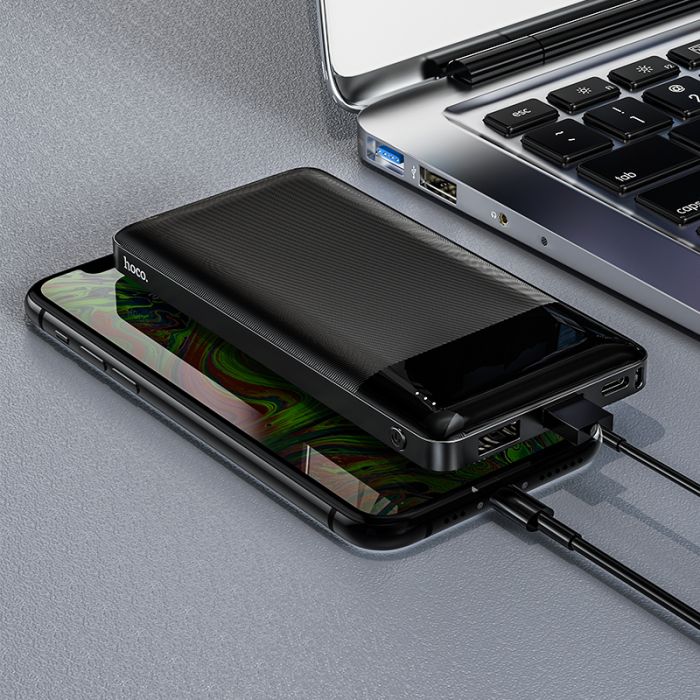 Hoco J72 Easy travel 10000 mAh 2USB/1Type-C Чорний Пластик