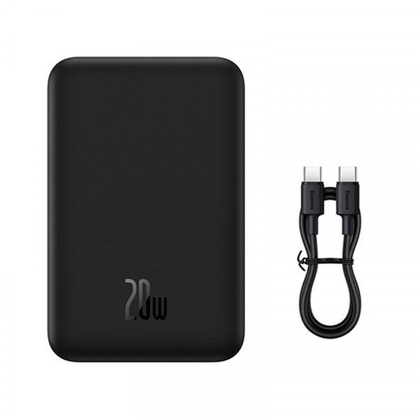 Qi 15W Baseus Magnetic Mini Wireless Fast Charge 2in1 20000 mAh 20W 2.4A QC3.0+PD3.0 (PPCX150001) Black