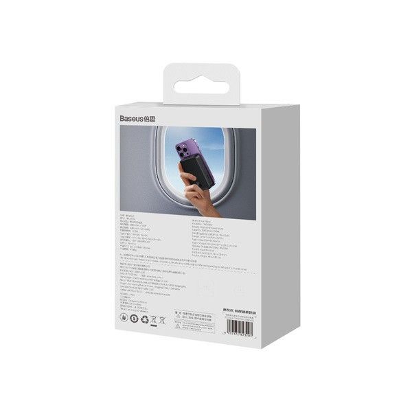 Qi 15W Baseus Magnetic Mini Wireless Fast Charge 2in1 20000 mAh 20W 2.4A QC3.0+PD3.0 (PPCX150001) Black