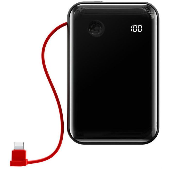 Baseus Mini S Digital Display 3A із кабелем для iPhone Lightning чорний