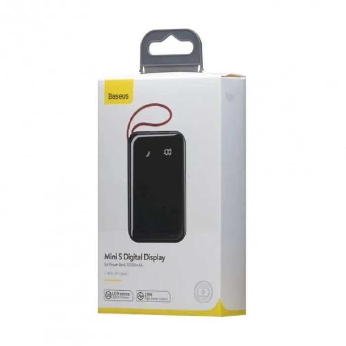 Baseus Mini S Digital Display 3A із кабелем для iPhone Lightning чорний