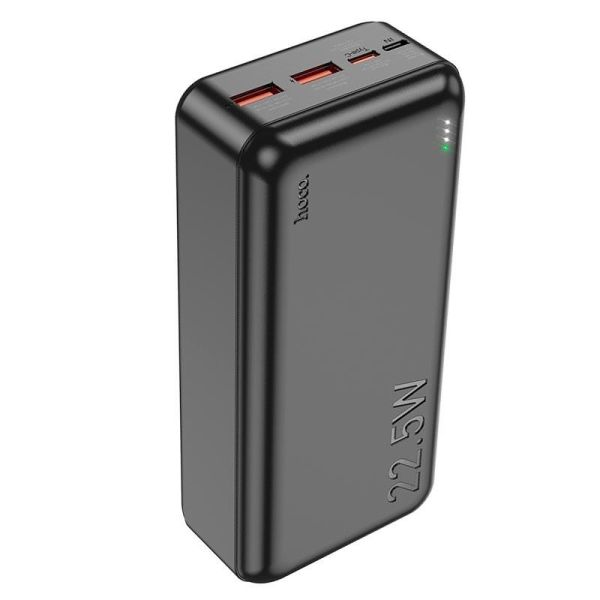 портативне зарядне Power Bank HOCO Astute J101B 30000mAh 2USB, Type-C, QC, чорне