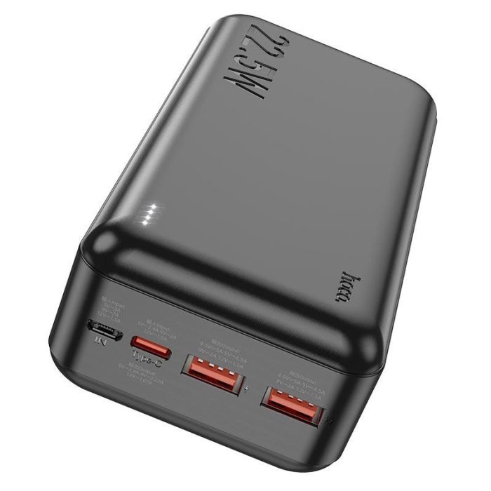 Hoco Astute J101B 30000 mAh 2USB, Type-C, QC, чорне