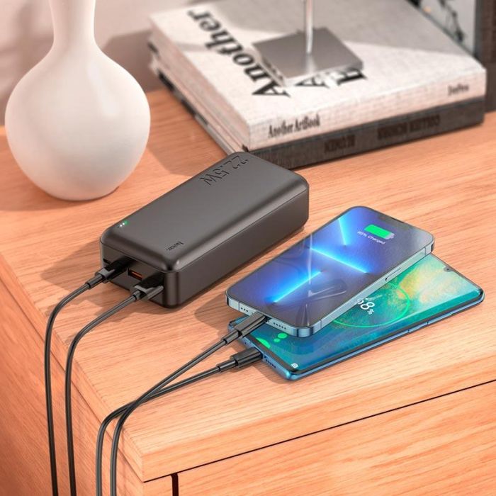 Hoco Astute J101B 30000 mAh 2USB, Type-C, QC, чорне
