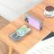 Qi 15W Hoco Q14 Ice Crystal Magnetic Wireless Fast Charge 2в1 5000 mAh 20W Pink