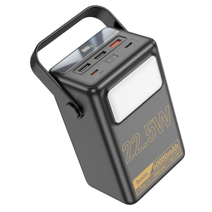 Hoco Flashlight 60000 mAh Quick Charge 22.5W black