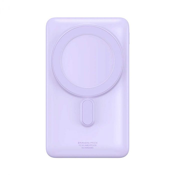Baseus Magnetic Bracket Wireless Fast Charge 10000 mAh Type-C 20W/3A PD/QC purple