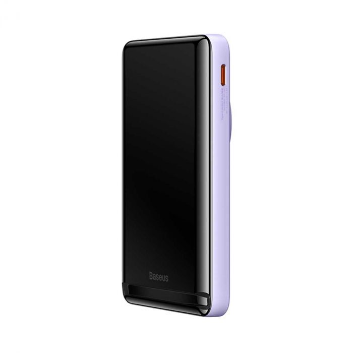 Baseus Magnetic Bracket Wireless Fast Charge 10000 mAh Type-C 20W/3A PD/QC purple