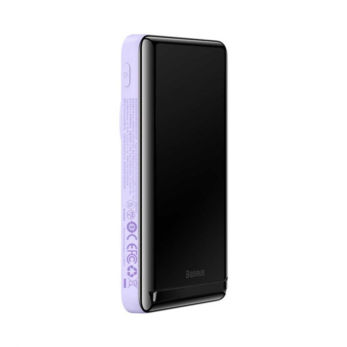 Baseus Magnetic Bracket Wireless Fast Charge 10000 mAh Type-C 20W/3A PD/QC purple