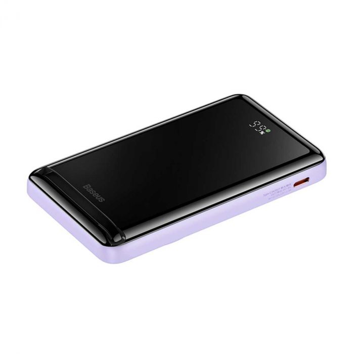 Baseus Magnetic Bracket Wireless Fast Charge 10000 mAh Type-C 20W/3A PD/QC purple