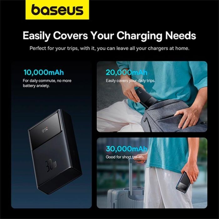 Baseus Star-Lord Digital Display Fast Charging 20000 mAh |2USB/Type-C | Black