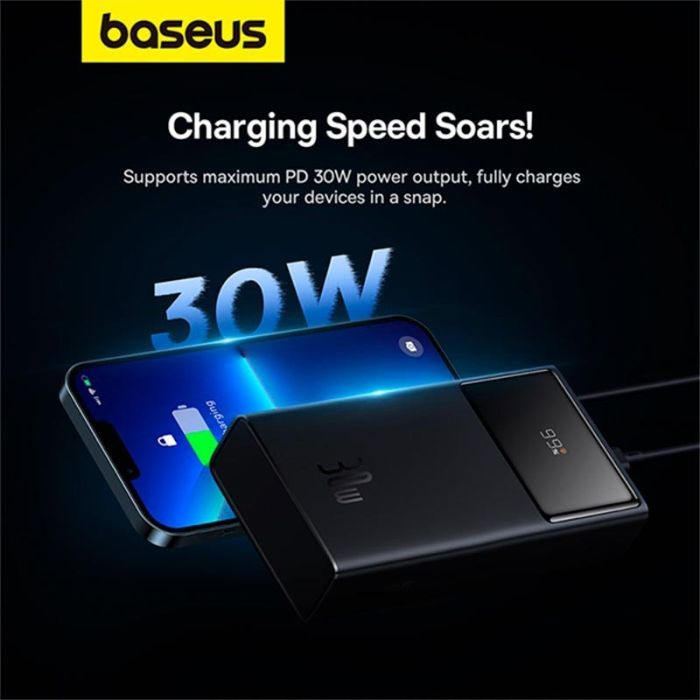 Baseus Star-Lord Цифровой дисплей с быстрой зарядкой 10000 mAh | Black